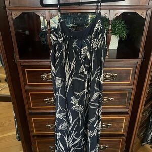 Black and White Floral Maxi Dress